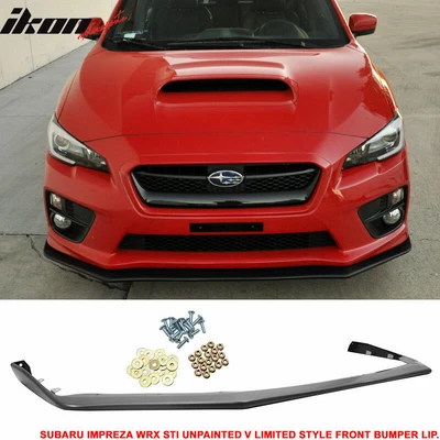 $59.99 • Buy Fits 15-17 Subaru WRX STI V-Limited Style Front Bumper Lip Splitter Unpainted PP