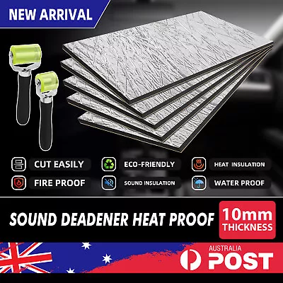 Sound Deadener Heat Shield For Auto Firewall Hood Floor Insulation Mat 12Pcs • $44.88