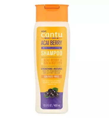 Cantu Acai Berry And Shea Butter HAIR CARE AFRO CURLY HAIR PRODUCT Shampoo • £8.99