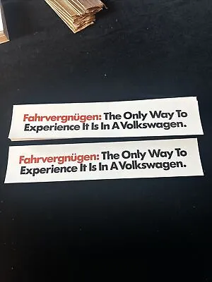 VW Fahrvergnugen Volkswagen Decal Static Sticker Window Cling • $9