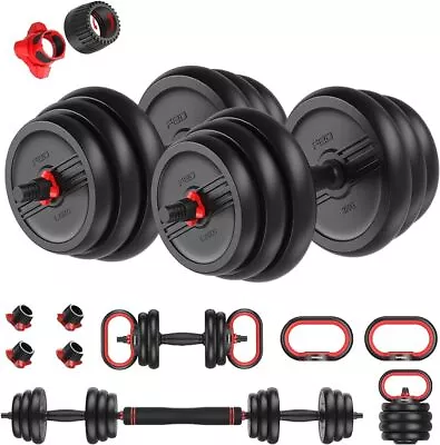 Adjustable Dumbbells30/40/50/70/90lbs Free Weight Set 4 In1 Dumbbells Set • $358.99