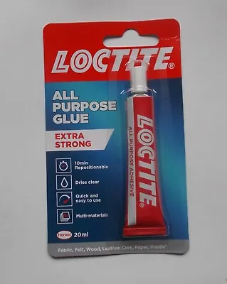 Loctite All Purpose Glue Extra Strong Clear Adhesive Fabric Plastic  20ml • £3.99