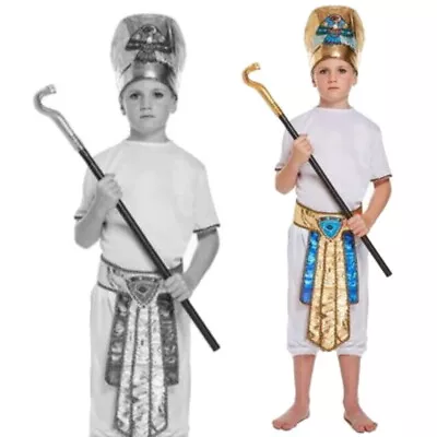 £11.75 • Buy Boys Egyptian Pharaoh World Book Day Fancy Dress Costume To Fit Age 7-9 Yrs