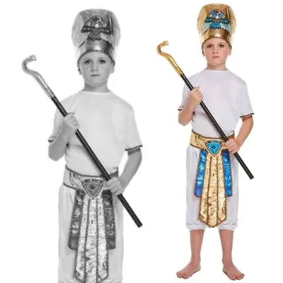 £11.75 • Buy Childrens Egyptian Pharaoh Boy Book Day Fancy Dress Costume Age 7-9 Yrs U00 964