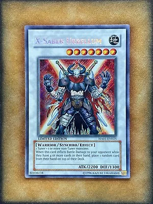 Yugioh X-Saber Urbellum HA01-EN025 Secret Rare Limited Edition LP • $3.49