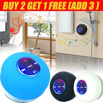 Waterproof LED Bluetooth Wireless Speaker Shower Portable For Samsung IPhone UK • £7.49