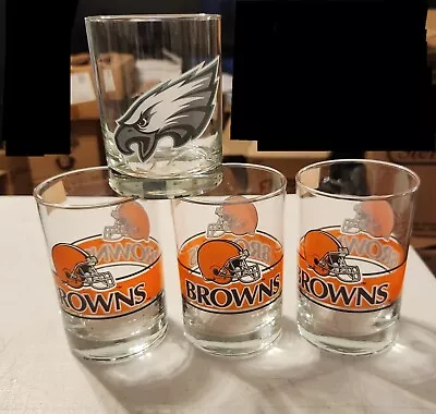Vintage NFL Glass Cups Lot Of 4 *new* • $9.99