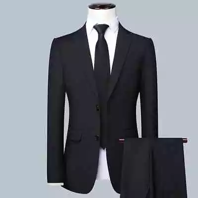 (Blazer + Trousers) Men's High-end Gentleman Best Man Suit Two-piece Suit • $108.44