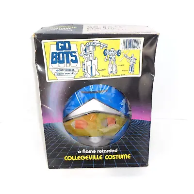 Vintage 1984 Go Bots Cop-Tur Collegeville Halloween Costume Mask Unused In Box • $50