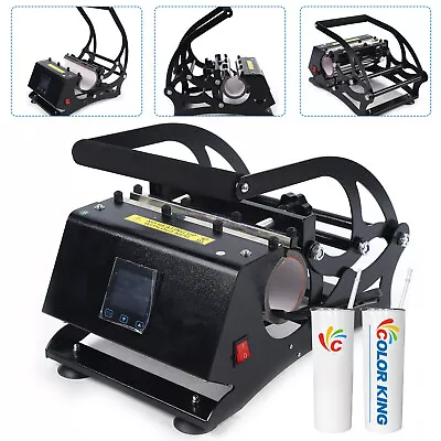 Mug Heat Press 20oz Cups Tumbler Printer Transfer Sublimation Machine 550W Black • $93.10