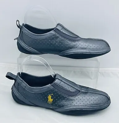 $29.33 • Buy Polo Ralph Lauren Women’s 8.5 Gray Slip On Causal Shoes Sneakers. EUC!