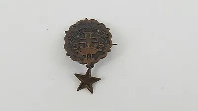 Methodist Cross + Crown Lapel Pin Dangle Star Charm Little System Vtg Antique H3 • $8.16