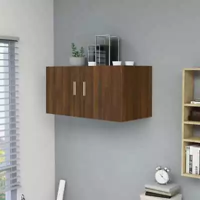 Wall Mounted Cabinet Chipboard Floating Storage Vanity Cupboard 2 Door Bathroom • £49.99