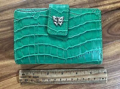 Vintage Hato Hasi Women's Wallet/Coin Purse Faux Leather Alligator Green • $20