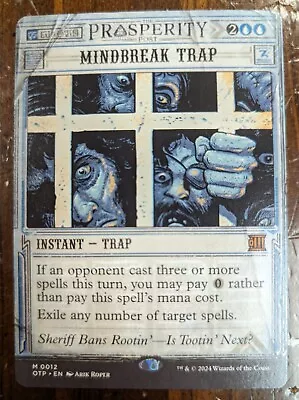 MINDBREAK TRAP (SHOWCASE) Outlaws Of Thunder Junction: Breaking News MTG • $21.99