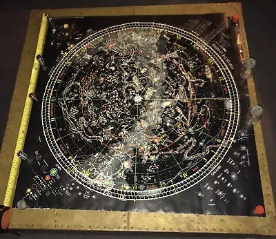 Vintage 1980 Map Of The Universe Tomas Filsinger Celestial Arts Glows In Dark • $95