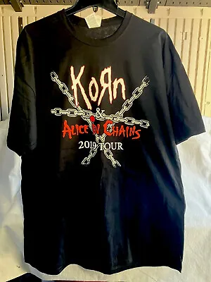$27.99 • Buy Korn Alice In Chains 2019 Tour T Shirt Double Sided NWOT - Ships Free