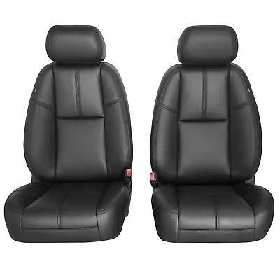 Front Full Set Seat Cover Fit For 2007-2013 Chevy Silverado 1500 2WD / 4WD • $81.08