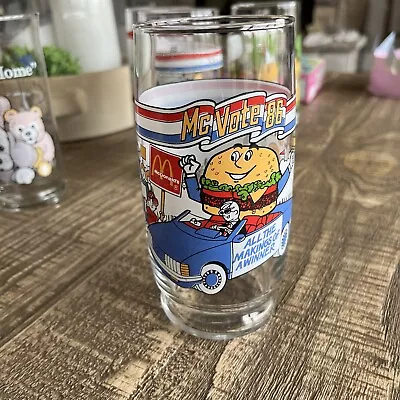 McDONALD Drinking Glass From 1986 McVote 86 Mc.D.L.T. For Burger Of The Year. • $10