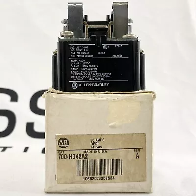 Allen Bradley 700-HG42A2 SER A 240VAC 30A DPDT USA • $42.49