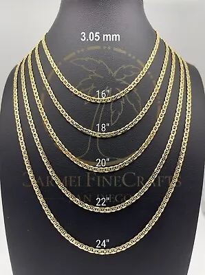 Mariner Chain Necklace Dainty Anchor Chain For Men Women 14K Genuine Gold • $317.90