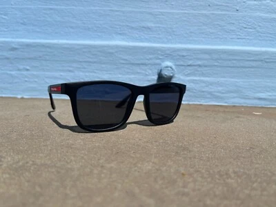 $160 • Buy Sunglasses - Prada Linea Rossa PS04XSBlack Rubber/Blue Lenses