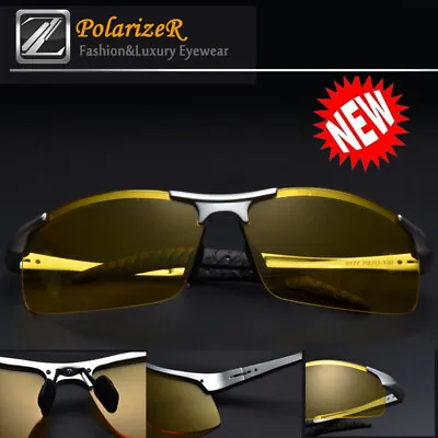 Tac HD Polarized Night Vision Glasses Men Driving Sport Pilot Aviator Sunglasses • $9.49