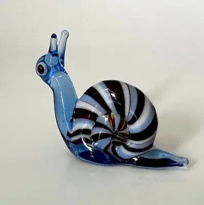 Murano Glass Handcrafted Unique Lovely Mini Snail Figurine Glass Art • $24.90