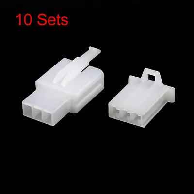 10 Sets 3 Pin Car Automotive Electrical Wire Connector Male Female Housing • £4.96