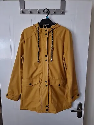 Womens Mustard Raincoat Isle Size 14 Ex Con • £15