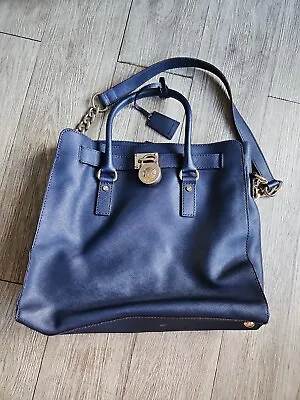 Michael Kors Navy Blue Hamilton Handbag • $60