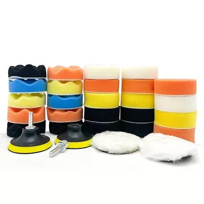 30 Pcs 3 Inch Buffing Polishing Pads For Drill Adapter Car Auto Polisher • $20.99