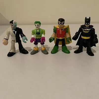 Imaginext Batman Robin Joker And Twoface Dc Comic Toys • $20.99