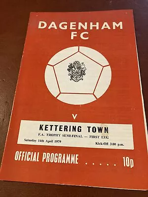 Dagenham V Kettering Town 1979 Fa Vase Semi Final • $3.11