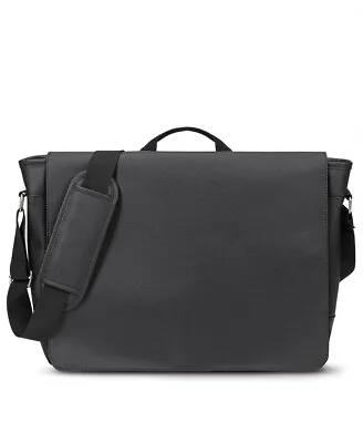 BLANKSLATE By Solo Mens Faux Leather Travel Messenger Bag Black • $29.99
