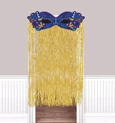 A Night In Disguise Masquerade Mardi Gras Party Decoration Fringe Door Curtain • $17.57