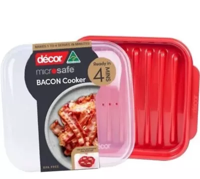 Microwave Bacon Cooker | Splatter Proof Crisper Tray With Lid | • £10.90