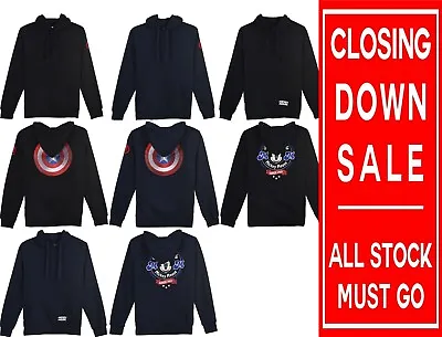 Official Mens Mickey Mouse Hoodie Sweatshirt Character Top Captain America Marve • £16.99