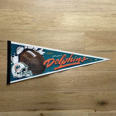 Vintage 1997 Miami Dolphins NFL Football WinCraft Athletics Felt Wall Pennant • $17.99