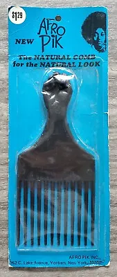 Vintage Original 1970's Fist Afro Pik Hair Comb Brand New In Package Black Power • $39.99