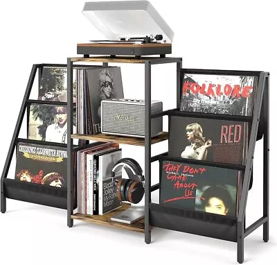 Record Player Stand With Vinyl Storage Record Player Table With Record Storage • $79.79
