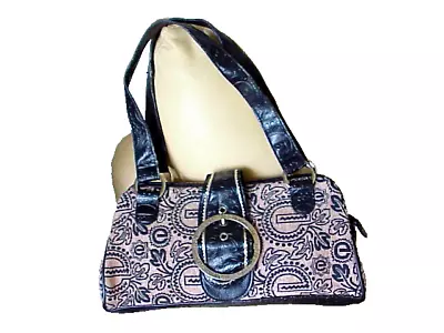 Mob Wife Marc Ecko Tapestry Shoulder Bag Purse Handbag Double Straps & Buckle • $12.88