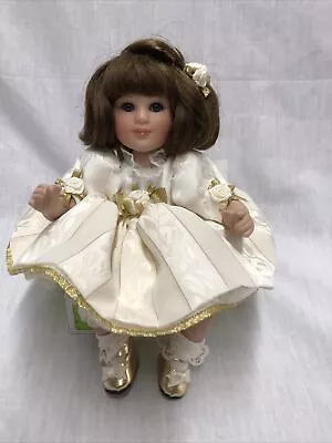 Marie Osmond  Ann Marie  Holiday Christmas Gold Tiny Tot 5  Doll COA #1214 • $19.99