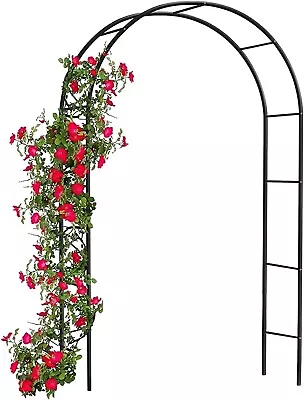 2M Garden Arch Trellis Arched Metal Tubular Frame Climbing Plant Archway Arbour • £9.45