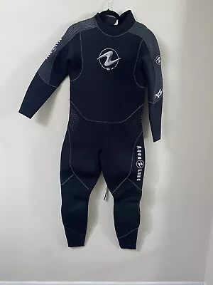 Aqua Lung AquaFlex 5mm Men's Scuba Diving Wetsuit Black Charcoal Large Short • $80