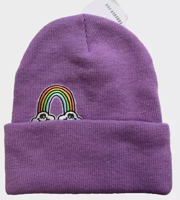 Neff Womens Neff Headwear Siamese Clouds Lilac Purple Beanie New With Tags • £9.64