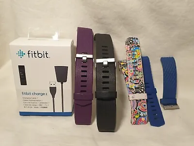 Fitbit - USB Type A Charging Cable For Fitbit Charge 2 - Black & Mixed Bands Lot • $29.99