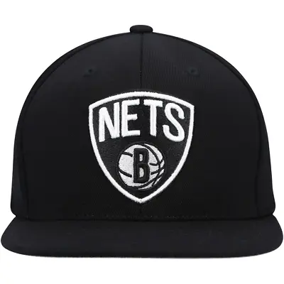 Men's Mitchell & Ness Black NBA Brooklyn Nets Downtime Redline Snapback - OSFA • $24.95