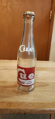 Vintage 1948 Cue Soda Bottle Painted Label 7oz • $12.50