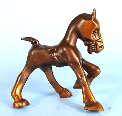 K&O ART DECO CARTOON STYLE BRONZED METAL HORSE FIGURINE 1930s • $45.60